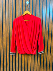 Chest 19  Length 24  Fabric Chiffon Ladies Branded Western Top