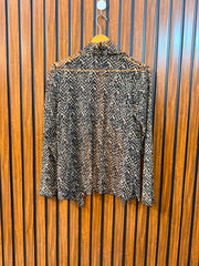 Chest Small  Length 23  Fabric Net Women's Full Sleeve Shrug Design