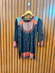 Chest 17  Length 28  Fabric Silk Branded Western Top for Women