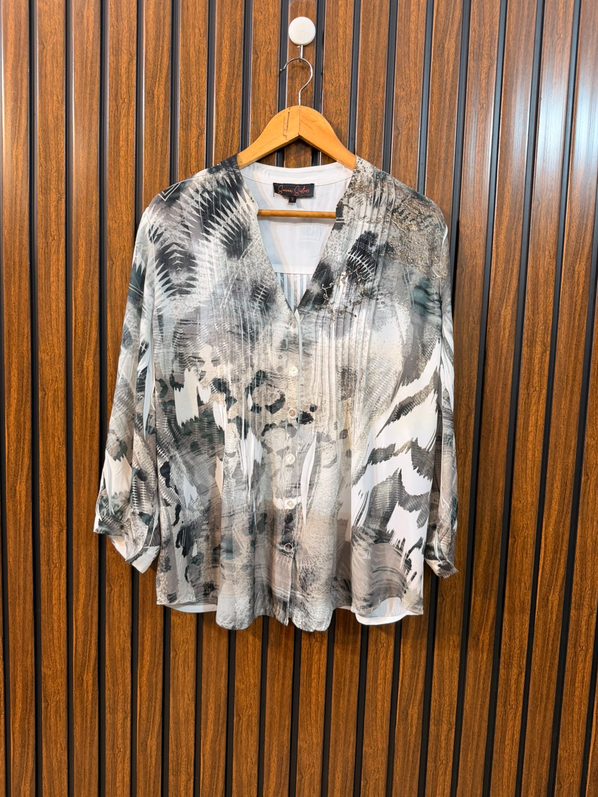 Chest 22  Length 26  Fabric Chiffon Women's Full Sleeve Top Shopping