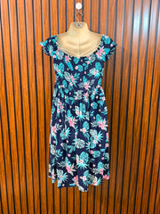 Chest 17  Length 34  Fabric Linen Trendy Women's Mini Dress