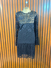 Chest 17  Length 34  Fabric Net Classic Women's Mini Dress