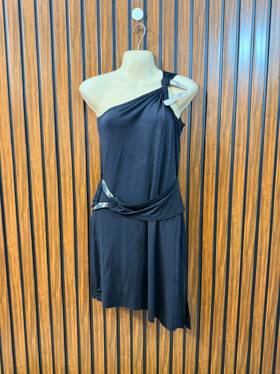 Chest 19  Length 33  Fabric Silk Jersey Fashionable Women's Mini Dress