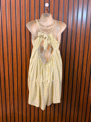 Chest 18  Length 31  Fabric Linen Women's Everyday Mini Dress