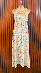 Chest 17  Length 50  Fabric Silk Signature Women's Long Maxi