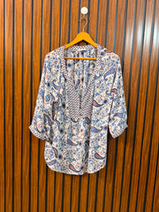 Chest 21  Length 26  Fabric Chiffon Branded Women's Full Sleeve Top