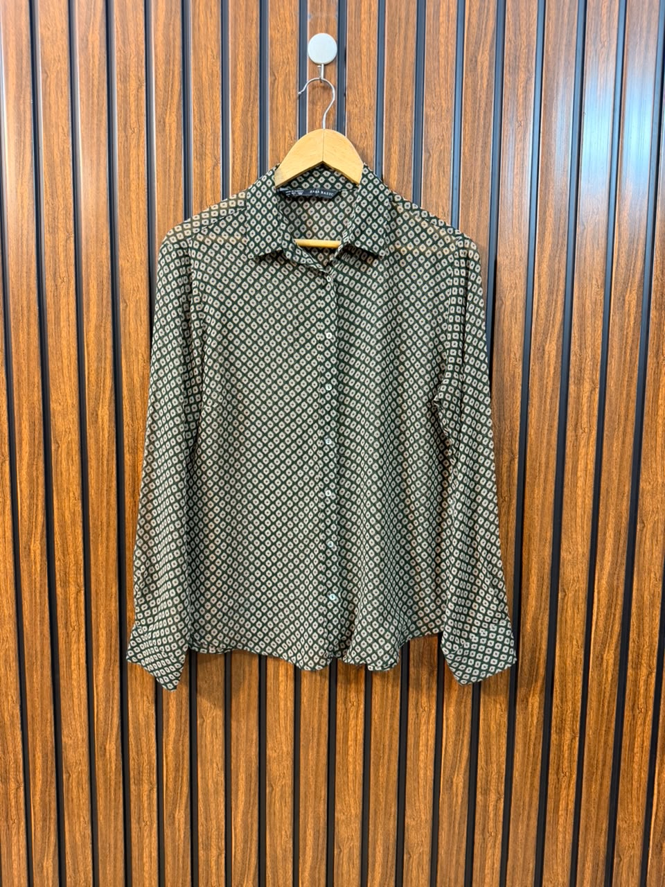 Chest 19  Length 25  Fabric Chiffon Elegant Women's Full Sleeve Top