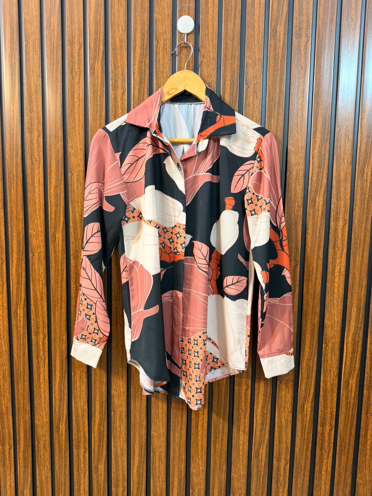Chest 17  Length 26  Fabric Silk Classic Women's Full Sleeve Top
