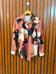 Chest 17  Length 26  Fabric Silk Classic Women's Full Sleeve Top