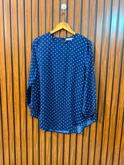 Chest 19  Length 29  Fabric Silk Modern Women's Full Sleeve Top