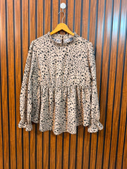Chest 19  Length 26  Fabric Silk Exclusive Women's Full Sleeve Top