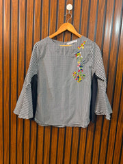 Chest 20  Length 23  Fabric Cotton Silk Women's Smart Full Sleeve Top