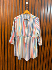 Chest 20  Length 29  Fabric Silk Women's New Season Top