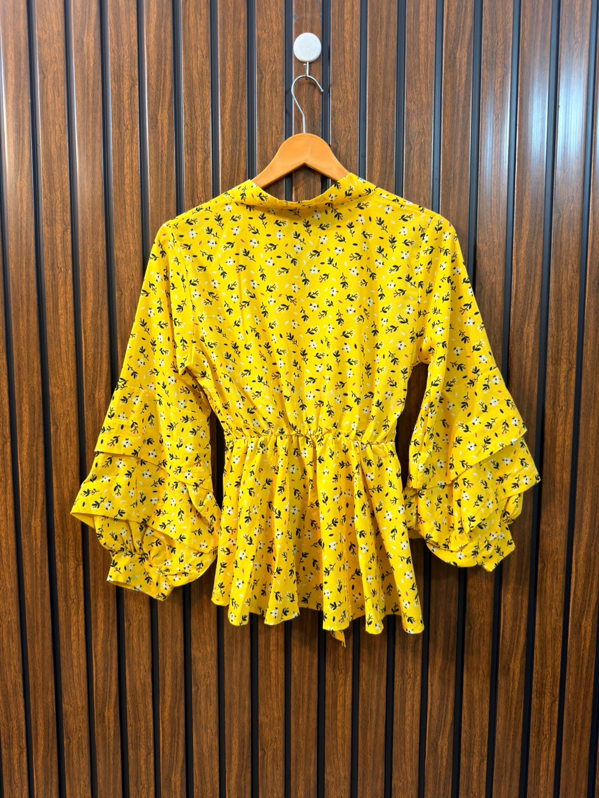 Chest 17  Length 23  Fabric Chiffon Women's Quality Full Sleeve Top