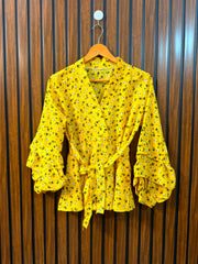 Chest 17  Length 23  Fabric Chiffon Women's Quality Full Sleeve Top