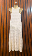 Chest 17  Length 51  Fabric Net Western Women's Maxi Dress