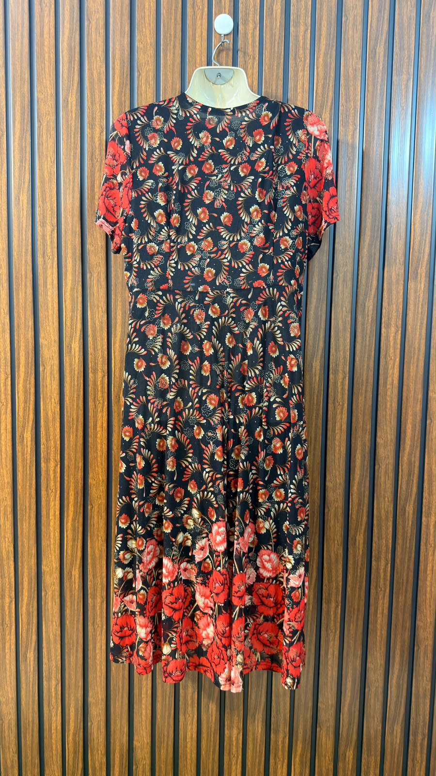 Chest 21  Length 42  Fabric Net Jersey Women's Long Dress Maxi