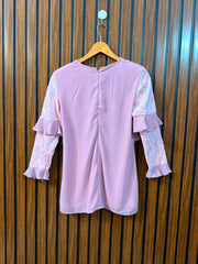 Chest 16  Lenght 26  Fabric chiffon Premium Women's Full Sleeve Top