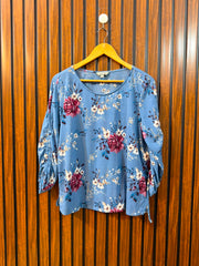 Chest 20  Lenght 23  Fabric silk jersey Trendy Women's Full Sleeve Top