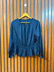 Chest 19  Lenght 20  Fabric silk Women's Casual Full Sleeve Top