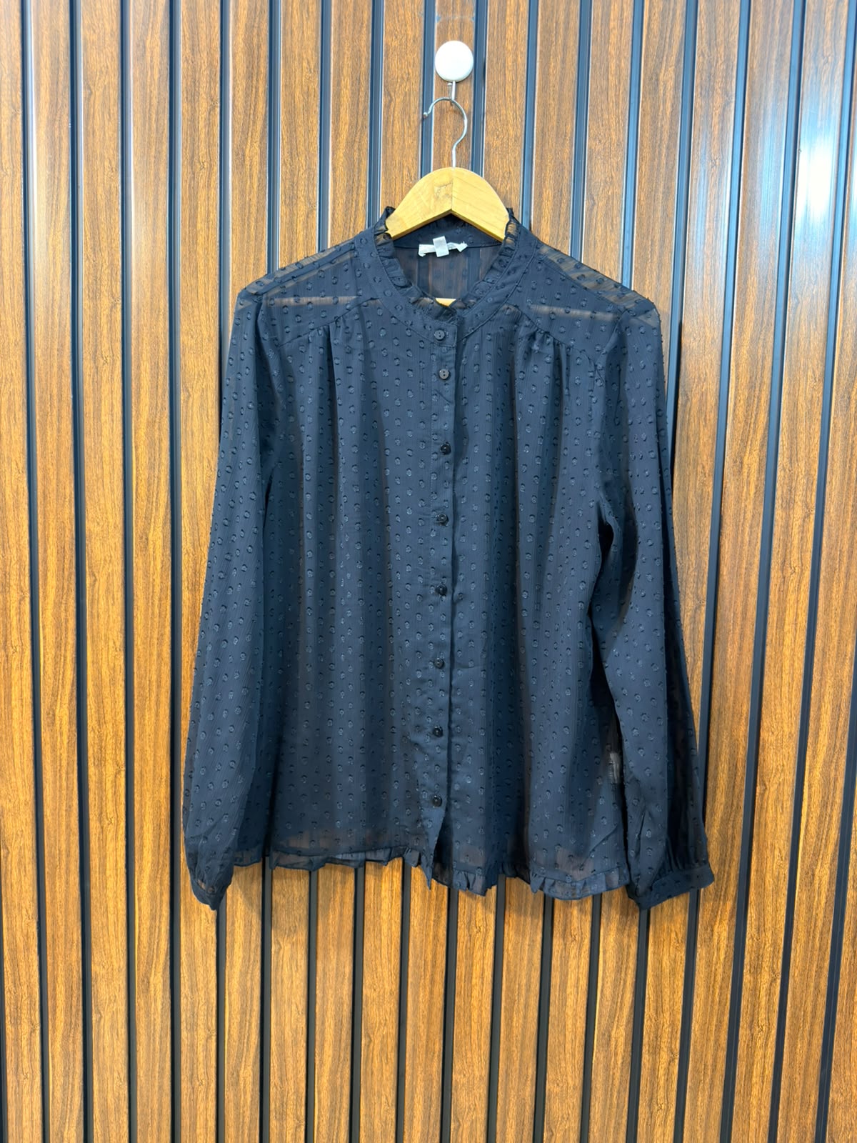 Chest 20  Lenght 25  Fabric Chiffon Women's Modern Full Sleeve Top