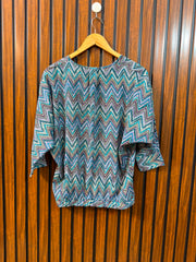 Chest Medium Baggy Style  Lenght 23  Fabric Silk Imported Women's Top Collection