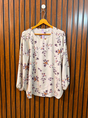Chest 20  Lenght 26  Fabric Chiffon Western Branded Full Sleeve Top for Women