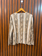 Chest 22  Lenght 23.5  Fabric Silk Imported Branded Full Sleeve Top for Women