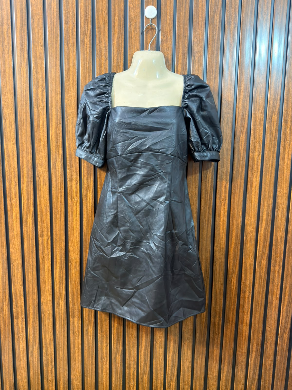 Chest 17  Lenght 29  Fabric leather Women's Party Ready Mini Dress