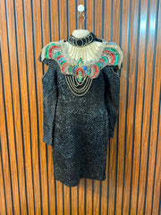Chest 19  Lenght 32  Fabric silk Women's Trendy Party Dress