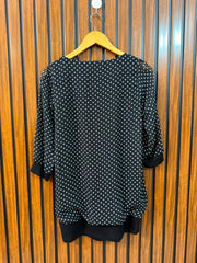 Chest 18  Lenght 29  Fabric Chiffon Ladies Branded Full Sleeve Top