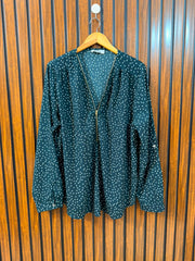 Chest 22  Lenght 28  Fabric Silk Ladies Branded Western Top