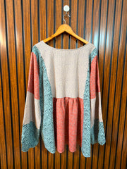 chest 26  Length 28 to 31  Fabric silk Women’s Western Full Sleeve Top