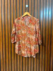 chest 19  Length 26 to 28  Fabric linen Women’s Full Sleeve Branded Top