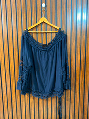 chest 29 Length 29  Fabric linen Ladies Branded Western Top