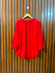 chest 22 Length 27 Fabric chiffon Western Women’s Branded Sleeve Top