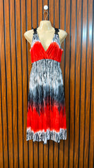 Chest 19  Length 42  Fabric Silk Jersey Western Branded Women's Party Wear Dress
