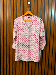 Chest 20  Length 26 To 28  Fabric Linen Western Branded Women's Elegant Full Sleeve Top