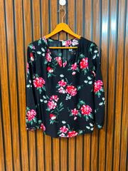 Chest 17  Length 23  Fabric Linen Ladies Western Full Sleeve Top