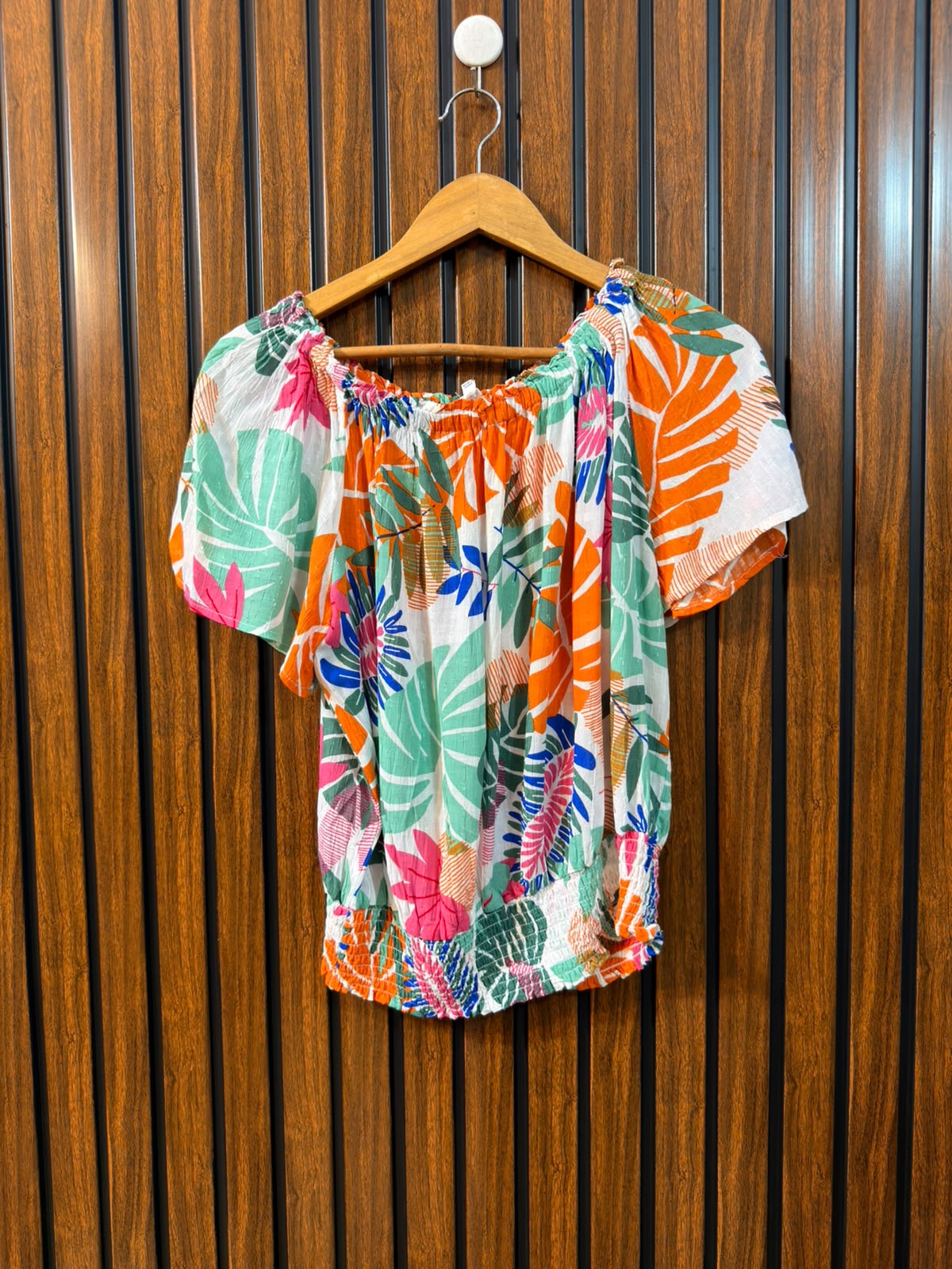 Chest 23  Length 22  Fabric Rayon Women’s Half Sleeve Western Top