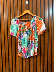 Chest 23  Length 22  Fabric Rayon Women’s Half Sleeve Western Top