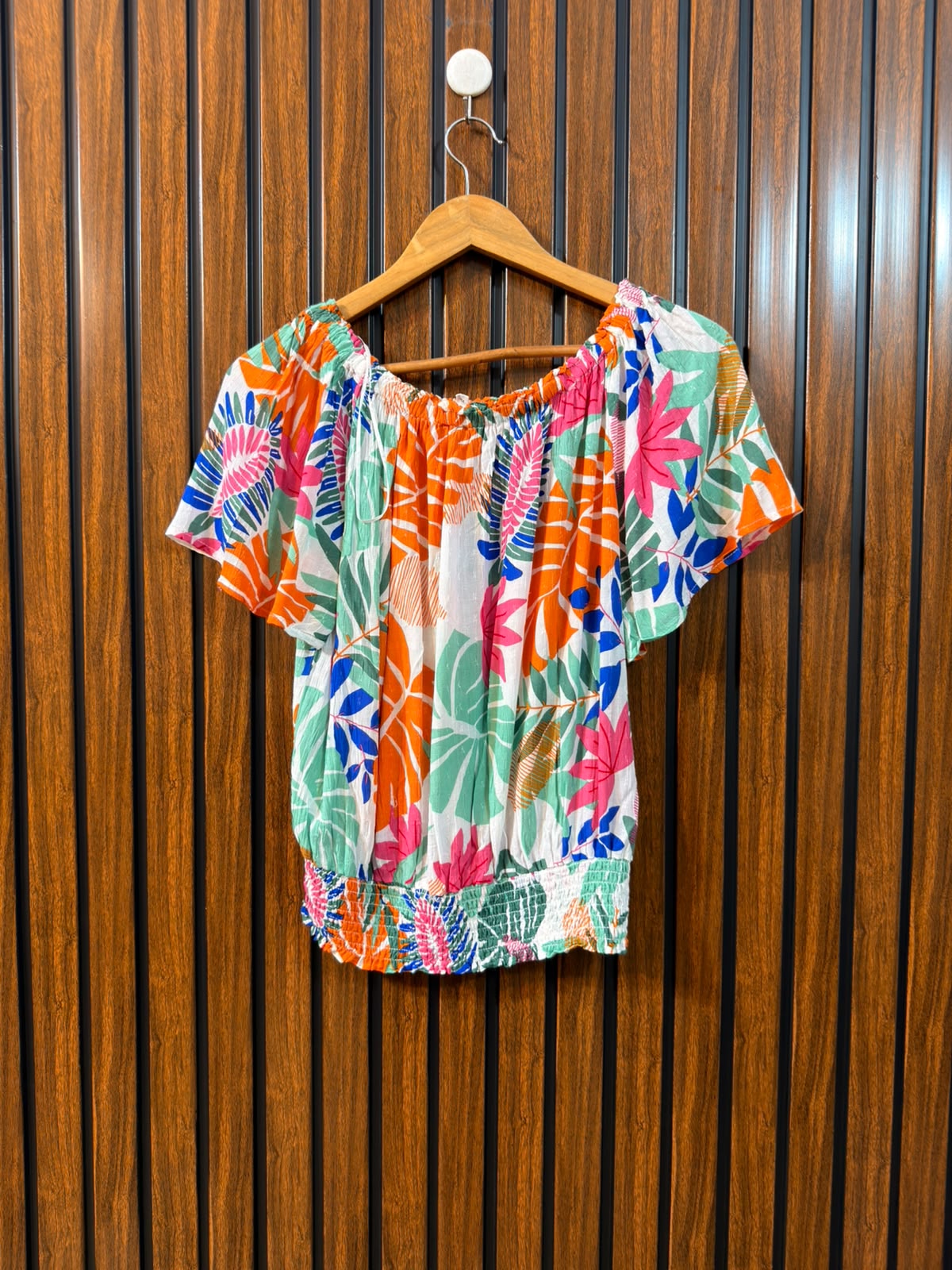 Chest 23  Length 22  Fabric Rayon Women’s Half Sleeve Western Top