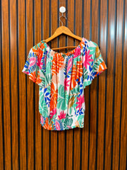Chest 23  Length 22  Fabric Rayon Women’s Half Sleeve Western Top