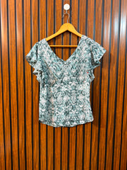 Chest 17  Length 22  Fabric linen Women’s Western Sleeve Top