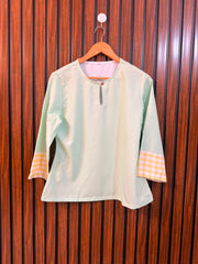 Chest 18  Length 23  Fabric Silk Western Branded Women's New Collection Top