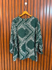 Chest 26  Length 27  Fabric Silk Western Branded Women's Casual Essential Top