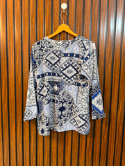 Chest 19  Length 25  Fabric Silk Western Branded Women's Simple Top