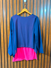 Chest 20  Length 29  Fabric Chiffon And Jersey Western Branded Women's Classic Casual Top