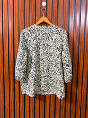Chest 19  Length 26  Fabric Linen Women's Classic Full Sleeve Top