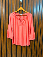 Chest 18  Length 24  Fabric Linen Women's Casual Full Sleeve Top
